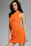 Jovani 43517 Asymmetrical Neckline One Shoulder Mini Dress