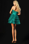 Jovani 47763 Satin Organza Ruffled Strapless Mini Dress