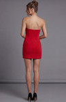 Jovani 48165 Crepe Straight Neckline Strapless Mini Dress