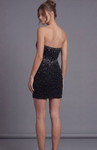 Jovani 48367 Sequin Rhinestone Strapless Ruched Mini Dress
