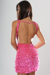 Jovani 51547 Beaded Fringe V-Neck Sleeveless Mini Dress