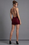 Jovani 51553 Sequin Cut-Out V-Neck Sleeveless Mini Dress