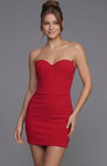 Jovani 51559 Sweetheart Neck Corset Strapless Mini Dress