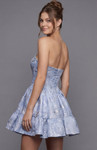Jovani 51565 Brocade Scoop Neckline Strapless Mini Dress