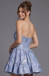 Jovani 51565 Brocade Scoop Neckline Strapless Mini Dress