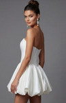 Jovani 51573 Taffeta Bubble Hem Corset Strapless Mini Dress