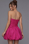 Jovani 51663 Taffeta Bubble Hem Ruched Strapless Mini Dress