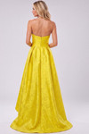 Jovani 51693 Brocade Straight Neck Strapless Mini Dress