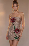Jovani 51725 Sequins Straight Neck Strapless Mini Dress