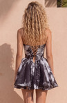 Jovani 51778 Floral Sweetheart Neck Strapless Mini Dress