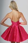 Jovani 52120 Jacquard Bow Front Strapless Homecoming Dress