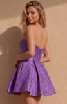Jovani 52120 Jacquard Bow Front Strapless Homecoming Dress