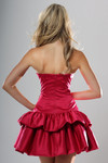Jovani 52146 Taffeta Tiered Bubble Strapless Mini Dress