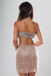 Jovani 52504 Sequin Beaded Fringe Sleeveless Mini Dress