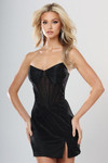 Jovani 53295 Sequin Sweetheart Neck Strapless Mini Dress