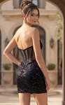 Jovani 53295 Sequin Sweetheart Neck Strapless Mini Dress