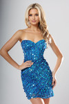 Jovani 53770 Sequins Sweetheart Neck Strapless Mini Dress