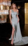 Portia and Scarlett PS22222 Lycra Beaded One Shoulder Gown
