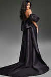 Jovani 42137 Draped Satin Beaded Embroidered Strapless Gown