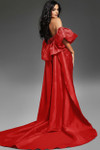 Jovani 42137 Draped Satin Beaded Embroidered Strapless Gown