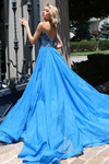 Jovani 50222 Beaded Lace Tulle Overskirt Strapless Gown