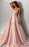 Jovani 49571 Satin Sweetheart Neck Strapless Ball Gown