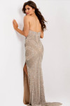 Jovani 45434 Stretch Jersey Beaded Sweetheart Strapless Gown