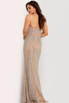 Jovani 48572 Stretch Mesh Fully Beaded Spaghetti Straps Gown