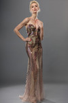 Jovani 49201 Sequin Beaded Mesh V-Neck Sheer Panels Dress