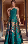 Jovani 49851 Brocade Floral Textured Strapless Ball Gown