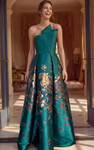 Jovani 49851 Brocade Floral Textured Strapless Ball Gown