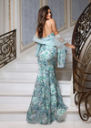 Jovani 49840 Floral Sequin Sweetheart Neck Strapless Gown