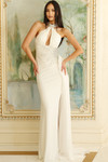 Jovani 46670 Stretch Jersey Beaded Collar Sleeveless Gown