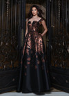 Jovani 47590 Jacquard Floral Brocade Strapless Ball Gown