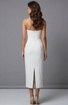 Jovani 51635 Crepe Structured Wrap Strapless Midi Dress