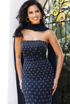 Jovani 47088 Beaded Illusion Overlay Strapless Cape Gown