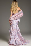 Jovani 31137 Jacquard Textured Ruffles Strapless Fitted Gown