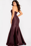 Jovani 45362 Stretch Satin Sweetheart Neck Strapless Gown