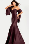 Jovani 45362 Stretch Satin Sweetheart Neck Strapless Gown