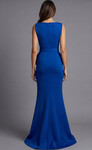 Jovani 48193 Scuba High Jewel Neck Ruffle Sleeveless Gown