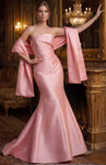 Jovani 49508 Satin Straight Neck Strapless Mermaid Gown