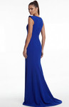 Jovani 49416 Scuba High Asymmetrical Neckline Cutout Gown