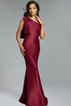 Jovani 43361 Stretch Crepe Asymmetric One Shoulder Bow Gown