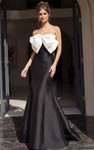 Jovani 49078 Satin Strapless Oversized Bow Fitted Gown