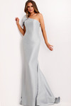 Jovani 44176 Satin One-Shoulder Fitted Oversized Bow Gown