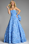 Jovani 44114 Jacquard Textured Strapless Oversized Bow Gown
