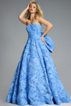 Jovani 44114 Jacquard Textured Strapless Oversized Bow Gown