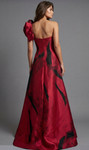 Jovani 43047 Jacquard Printed Satin One Shoulder A-line Gown