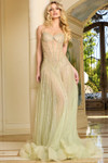 Jovani 37593 Sheer Beaded Sweetheart Neck Sleeveless Gown