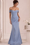 Jovani 43370 Stretch Crepe Off Shoulder Short Sleeves Gown